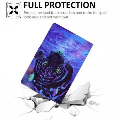 For Lenovo Legion Y700 Pattern Printing Leather Shock Proof Tablet Case Protective Cover