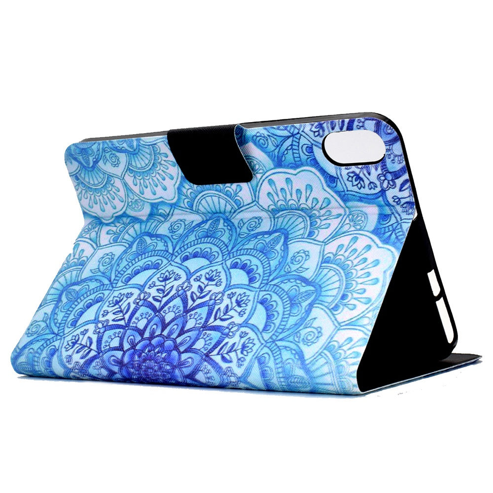 For Lenovo Legion Y700 Pattern Printing Leather Shock Proof Tablet Case Protective Cover