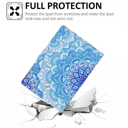 For Lenovo Legion Y700 Pattern Printing Leather Shock Proof Tablet Case Protective Cover