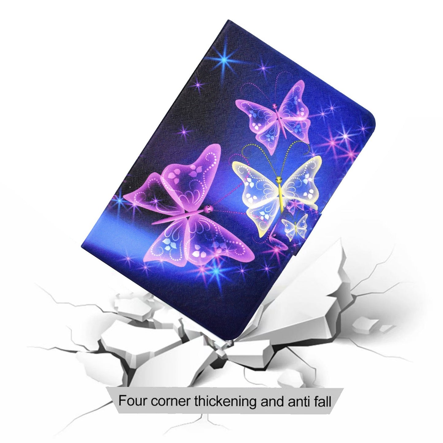 For Lenovo Legion Y700 Pattern Printing Leather Shock Proof Tablet Case Protective Cover