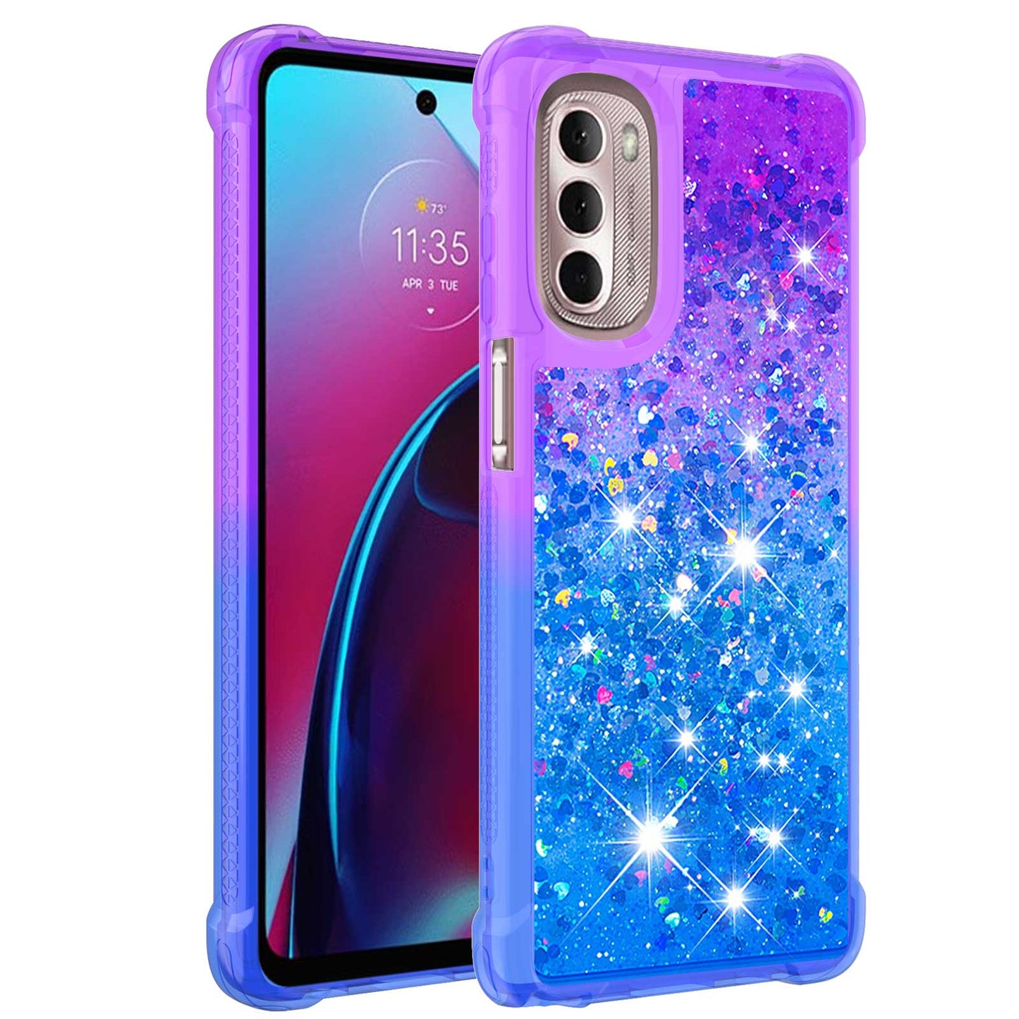 For Motorola Moto G Stylus 5G (2022) YB Quicksand Series-3 Liquid Case Gradient Quicksand Soft TPU Protective Shockproof Luxury Cover