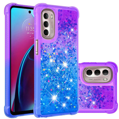 For Motorola Moto G Stylus 5G (2022) YB Quicksand Series-3 Liquid Case Gradient Quicksand Soft TPU Protective Shockproof Luxury Cover