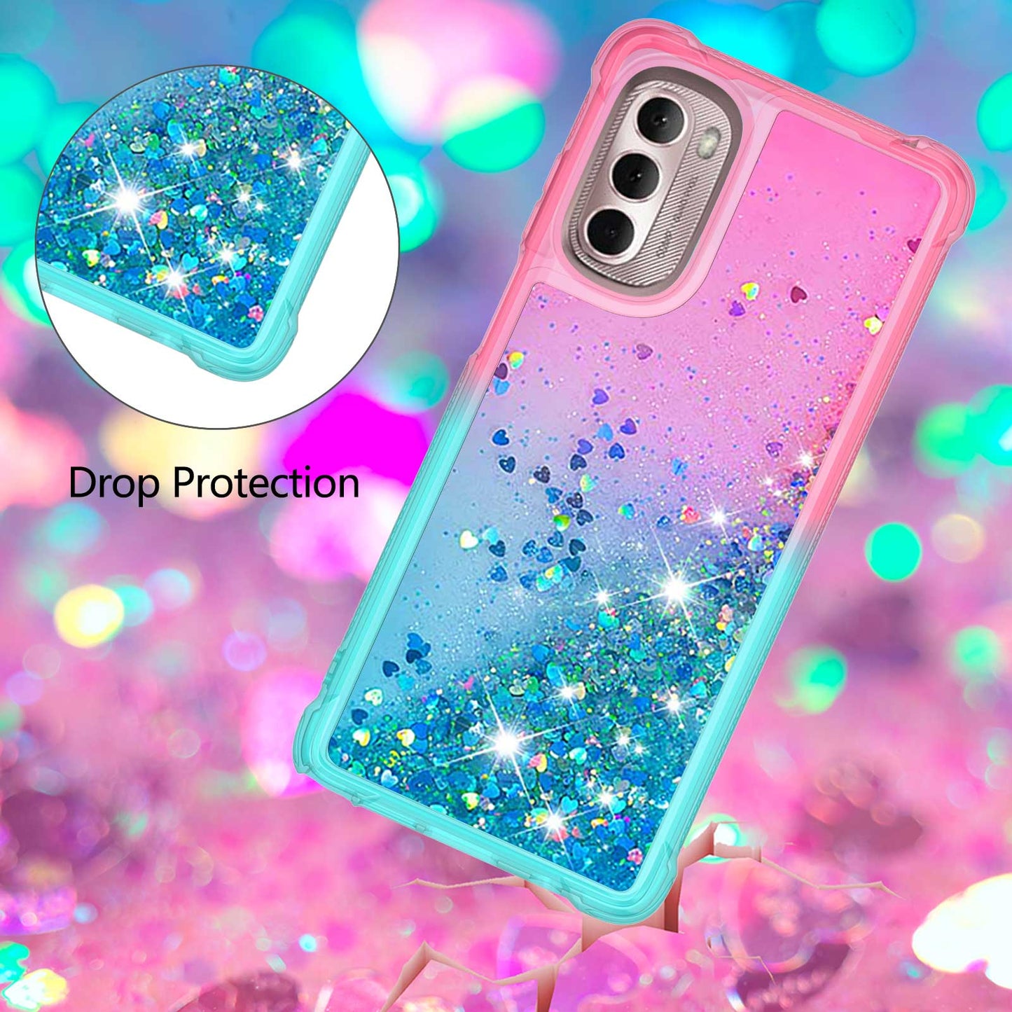 For Motorola Moto G Stylus 5G (2022) YB Quicksand Series-3 Liquid Case Gradient Quicksand Soft TPU Protective Shockproof Luxury Cover