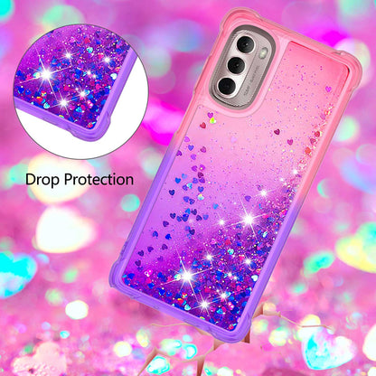 For Motorola Moto G Stylus 5G (2022) YB Quicksand Series-3 Liquid Case Gradient Quicksand Soft TPU Protective Shockproof Luxury Cover