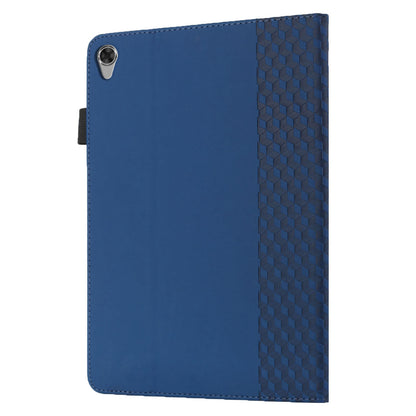 For Lenovo Tab M8 (3rd Gen)/Motorola Tab G20 Rhombus Imprinting Design Elastic Band Anti-scratch Leather Folding Stand Case with Card Slots