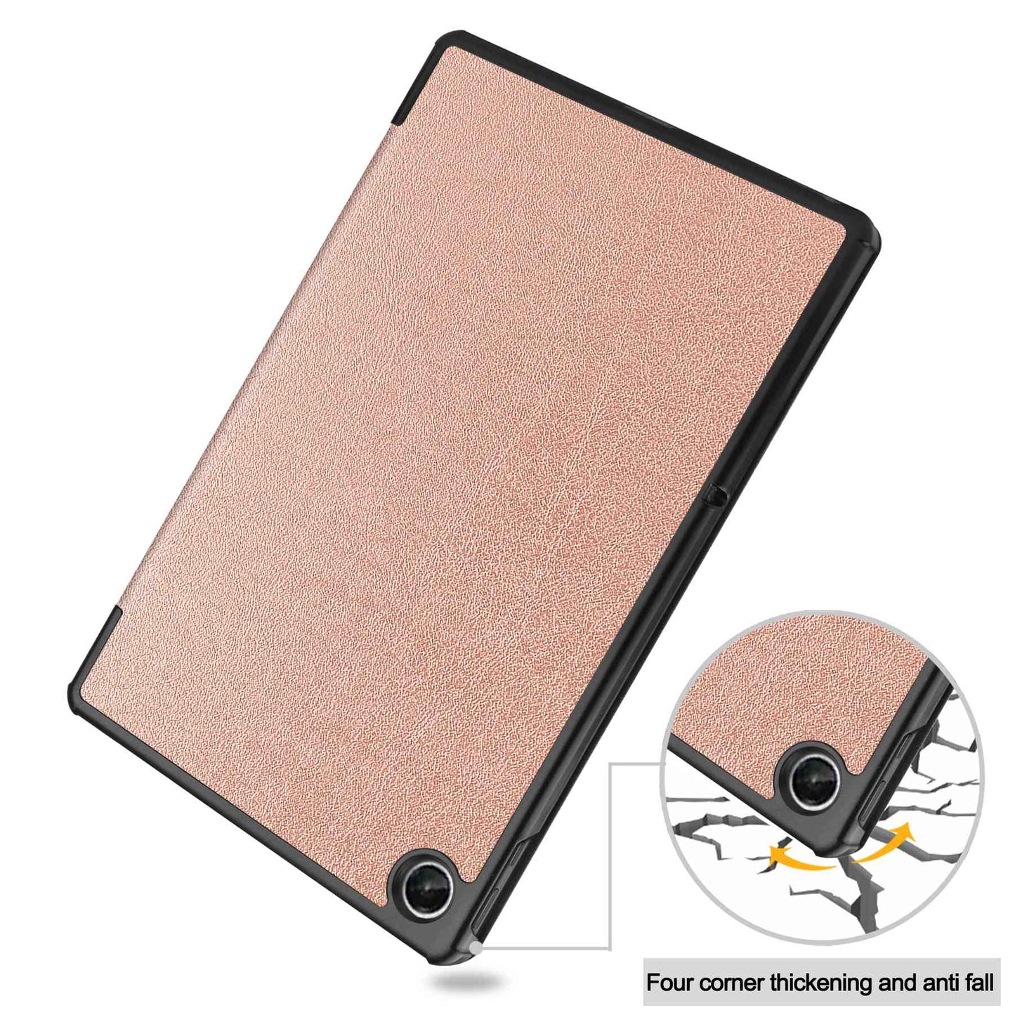 For Lenovo Tab M10 Plus (Gen 3) PU Leather Trifold Stand Case Auto Sleep/Wake Tablet Protective Cover