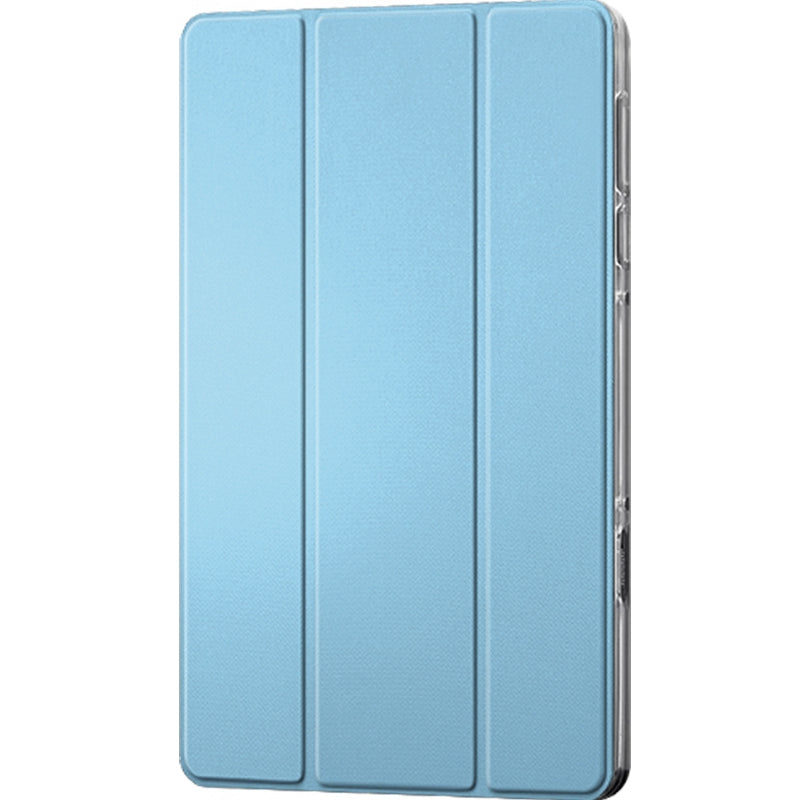 For Lenovo Legion Y700 Leather+TPU Tablet Case Tri-fold Stand Auto Wake/Sleep Clear Back Protective Cover