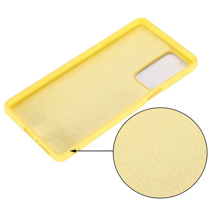 For Motorola Edge 20 Liquid Silicone Phone Case Soft Microfiber Lining Cellphone Back Cover with Strap