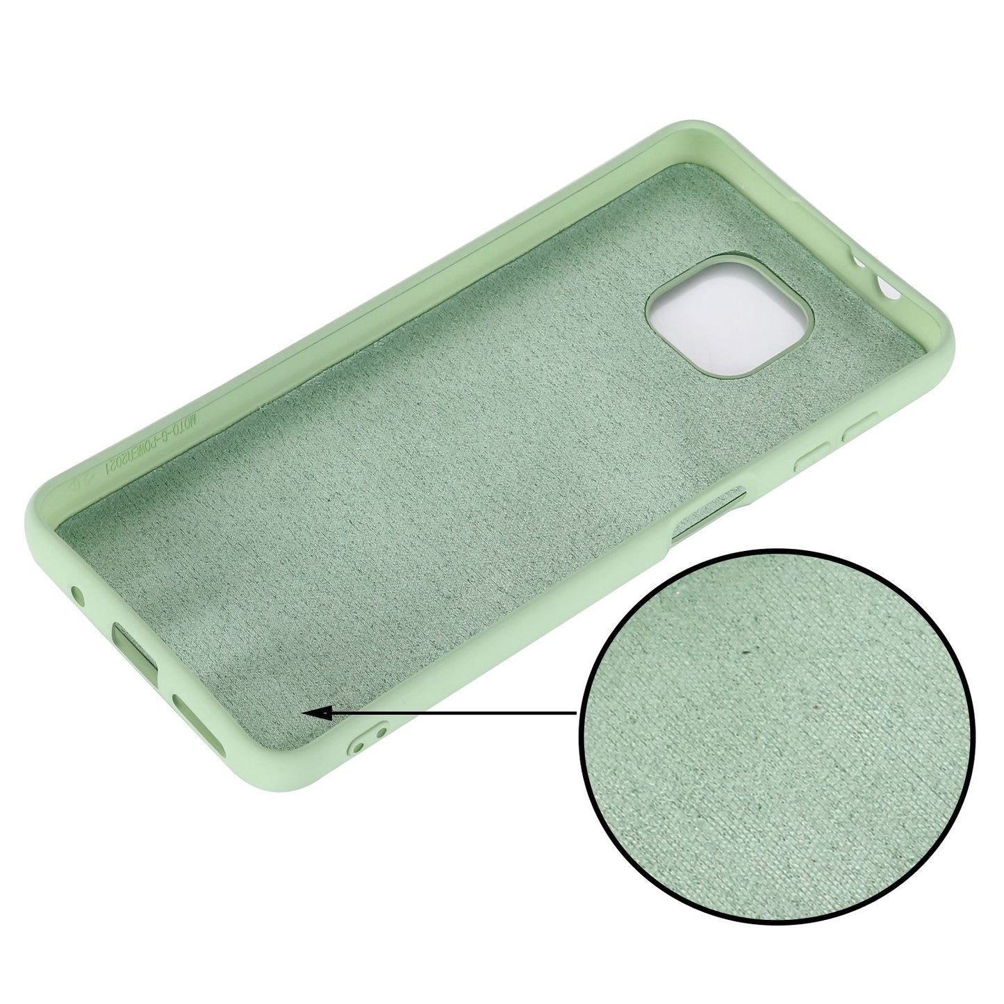 For Motorola Moto G Power (2021) Drop-proof Liquid Silicone Phone Case Protective Cover with Strap