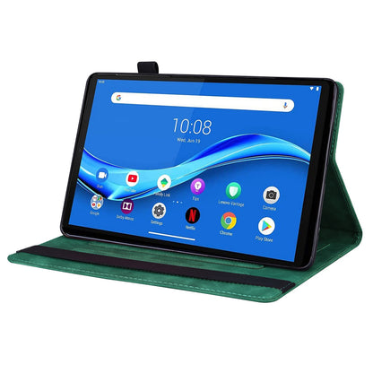 For Lenovo Tab M10 Plus (Gen 3) 10.6 inch Tablet Case PU Leather Stand Wallet Elastic Drop-proof Shell with Pencil Holder