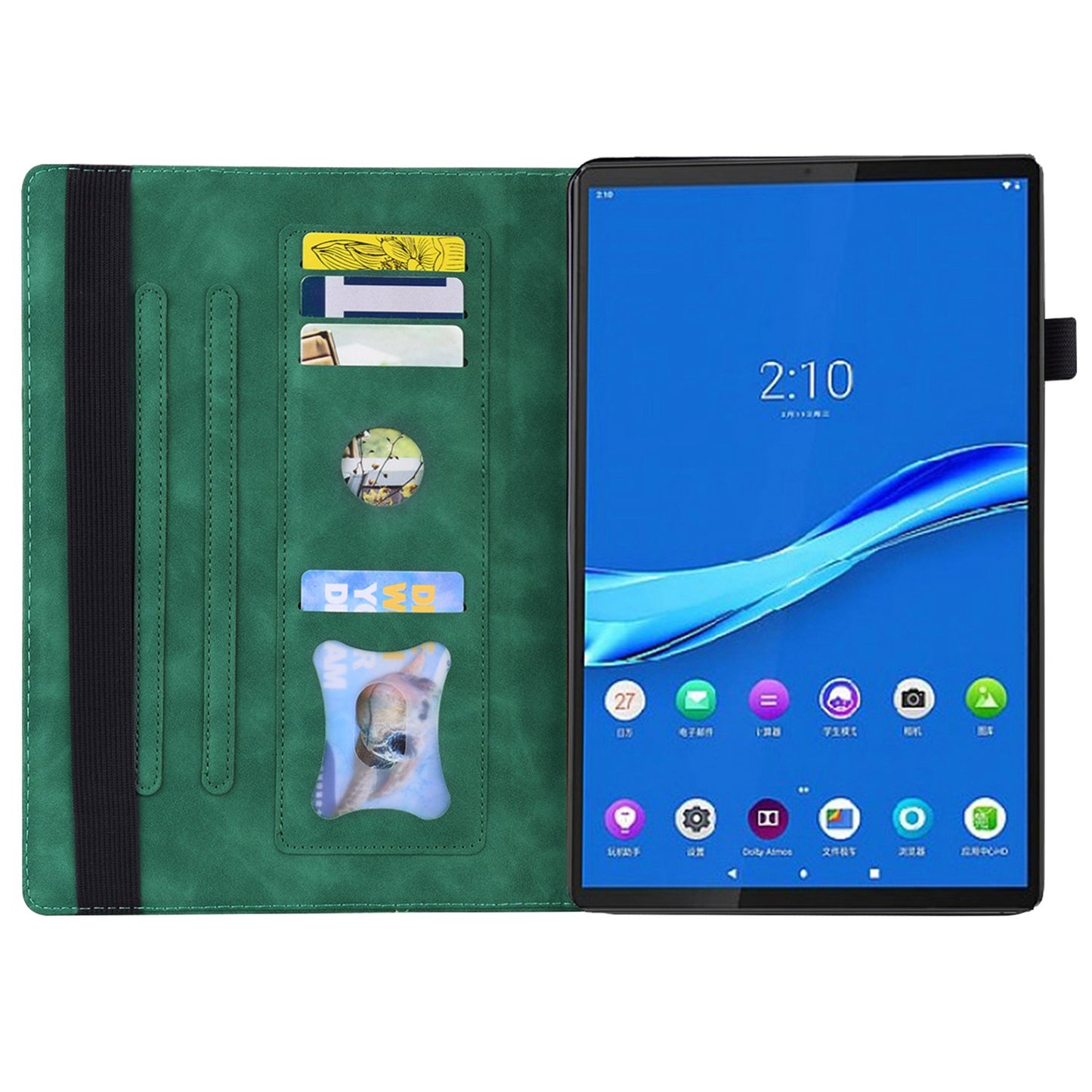 For Lenovo Tab M10 Plus (Gen 3) 10.6 inch Tablet Case PU Leather Stand Wallet Elastic Drop-proof Shell with Pencil Holder