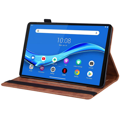 For Lenovo Tab M10 Plus (Gen 3) 10.6 inch Tablet Case PU Leather Stand Wallet Elastic Drop-proof Shell with Pencil Holder