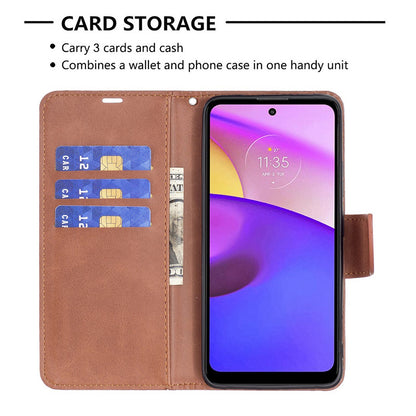 For Motorola Edge X30/Edge 30 Pro (Motorola Edge+ (2022)) BF Leather Series-4 Wallet Magnetic Flip Case Stand Shockproof TPU Handbag Purse Wrist Strap Cover