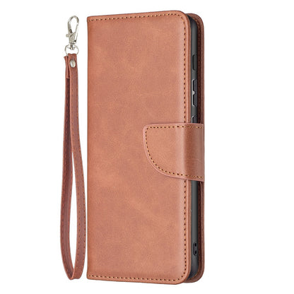 For Motorola Edge X30/Edge 30 Pro (Motorola Edge+ (2022)) BF Leather Series-4 Wallet Magnetic Flip Case Stand Shockproof TPU Handbag Purse Wrist Strap Cover