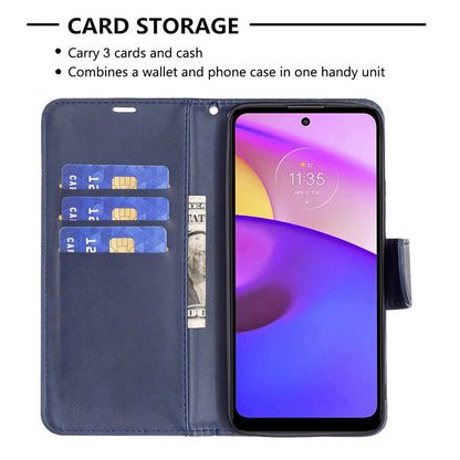 For Motorola Edge X30/Edge 30 Pro (Motorola Edge+ (2022)) BF Leather Series-4 Wallet Magnetic Flip Case Stand Shockproof TPU Handbag Purse Wrist Strap Cover