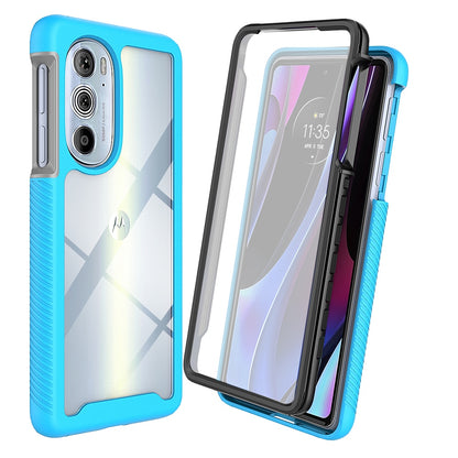 For Motorola Edge 30 Pro (Motorola Edge+ (2022)) All-inclusive Protection 3-in-1 Hybrid Phone Case Drop-proof Detachable Mobile Phone Shell with PET Screen Protector