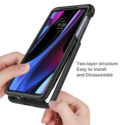 For Motorola Edge 30 Pro (Motorola Edge+ (2022)) All-inclusive Protection 3-in-1 Hybrid Phone Case Drop-proof Detachable Mobile Phone Shell with PET Screen Protector