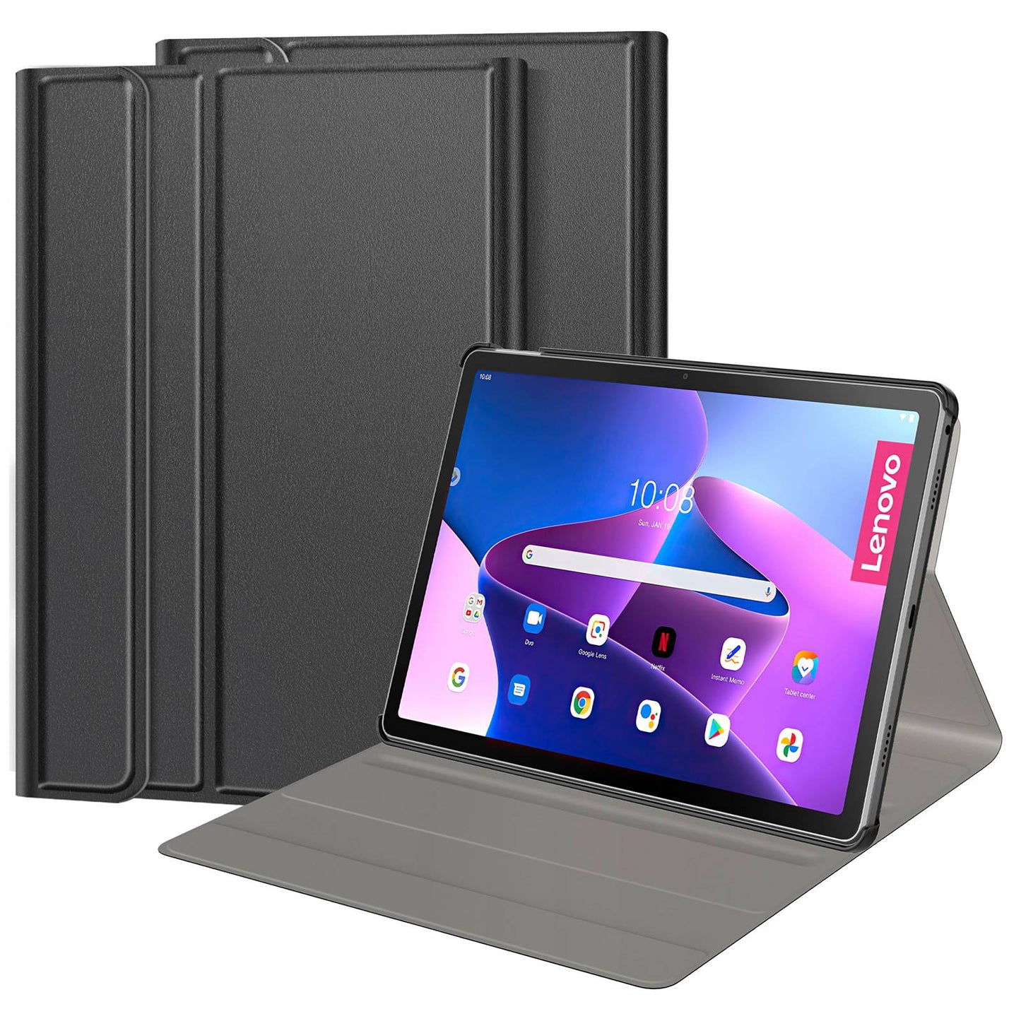 For Lenovo Tab M10 Plus (Gen 3) 10.6 inch Protective Case Cover Scratch Resistant Tablet Stand Case (without Keyboard)