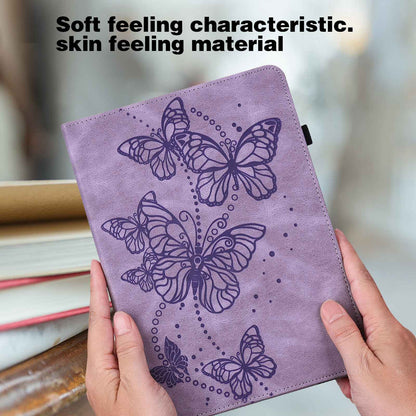 For Lenovo Tab M10 Plus (Gen 3) PU Leather Tablet Case Imprinting Butterflies Stand Card Holder Full Protection Cover with Auto Wake/Sleep