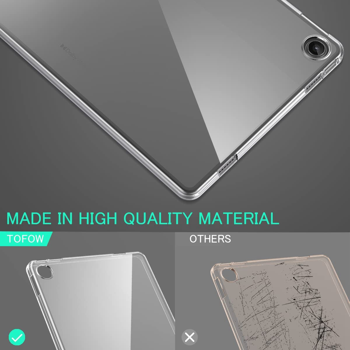 For Lenovo Tab M10 Plus (Gen 3) Matte Anti-fingerprint Scratch-resistant Flexible Soft TPU Tablet Case Shell