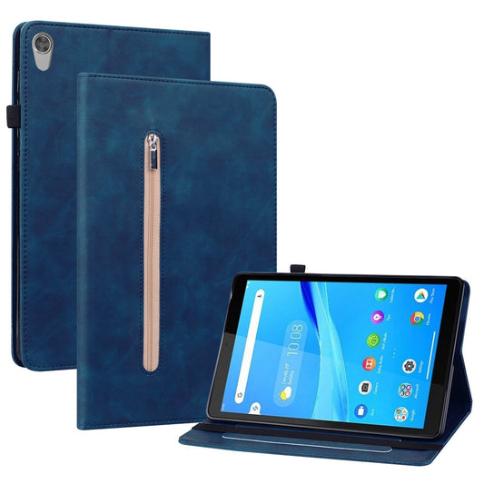 For Lenovo Tab M8 (HD) TB-8505F/TB-8505X Zipper Pocket Tablet Case PU Leather Card Holder Stand Protective Tablet Cover