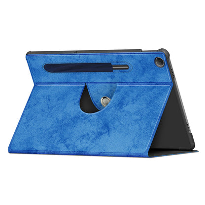 For Lenovo Tab M10 Plus (Gen 3) 10.6 Rotary Kickstand Pen Holder Design Solid Color Case Textured Surface Enhanced Magnetic Absorption Tablet Cover