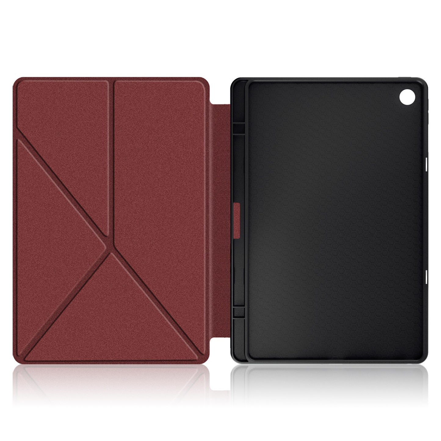 For Lenovo Tab M10 Plus (Gen 3) 10.6 inch 125F/128F Origami Stand PU Leather + TPU Tablet Case Shockproof Cover with Auto Wake/Sleep