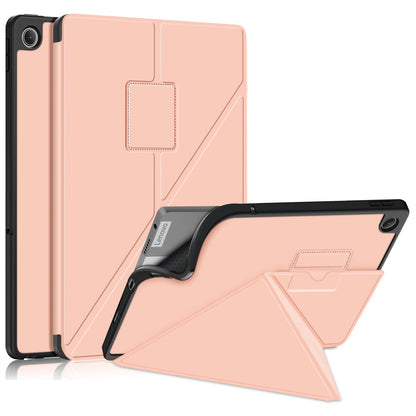 For Lenovo Tab M10 Plus (Gen 3) 10.6 inch 125F/128F Origami Stand PU Leather + TPU Tablet Case Shockproof Cover with Auto Wake/Sleep