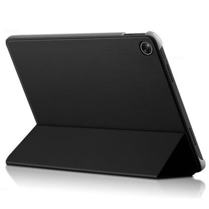 For Lenovo Tab M10 Plus (Gen 3) Tri-fold Stand PU Leather + TPU Scratch-resistant Drop-proof Tablet Cover All-round Protection Case