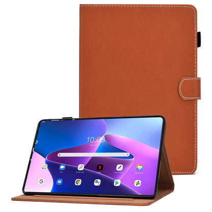 For Lenovo Tab M10 Plus (Gen 3) Auto Wake/Sleep Function Leather Tablet Case Card Slots Design Magnetic Anti-fall Cover with Stand