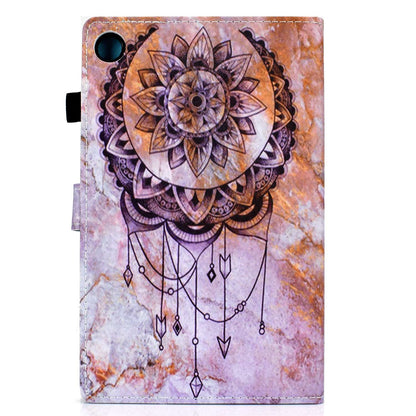 For Lenovo Tab M10 Plus (Gen 3) Pattern Printed Leather Tablet Case Shockproof Card Slots Design Magnetic Cover with Stand