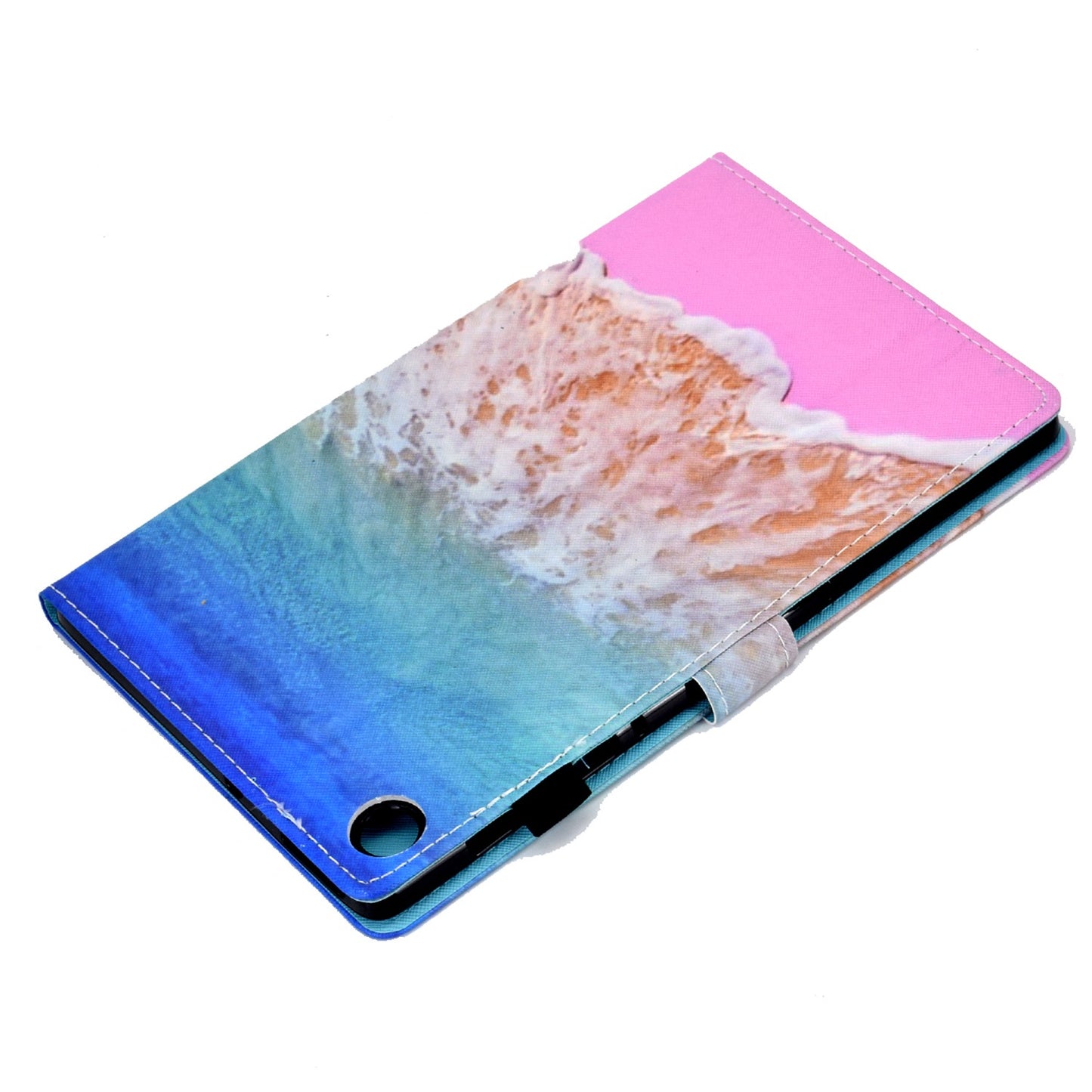 For Lenovo Tab M10 Plus (Gen 3) Pattern Printed Leather Tablet Case Shockproof Card Slots Design Magnetic Cover with Stand