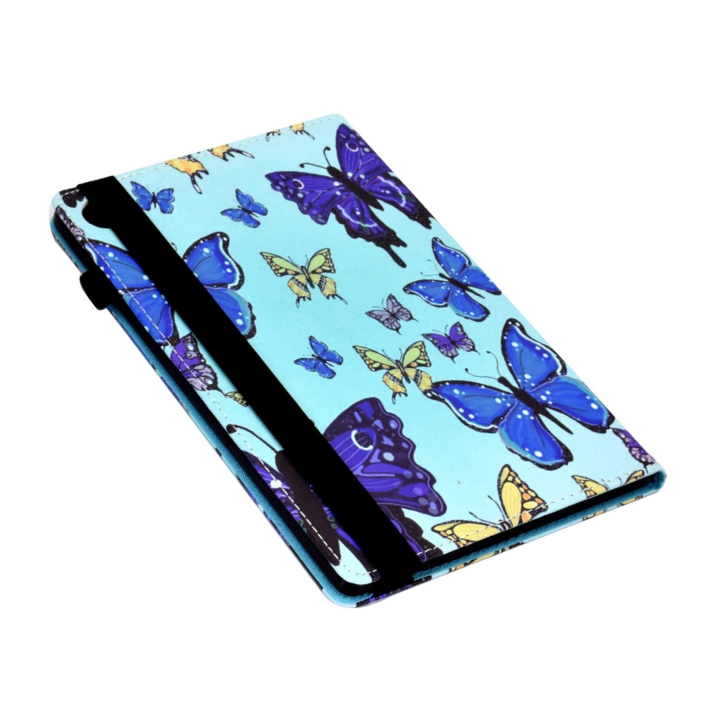 For Lenovo Tab M10 Plus (Gen 3) Pattern Printing Tablet Case PU Leather Card Slots Stand Folio Auto Wake Up/Sleep Cover with Elastic Band and Pencil Holder