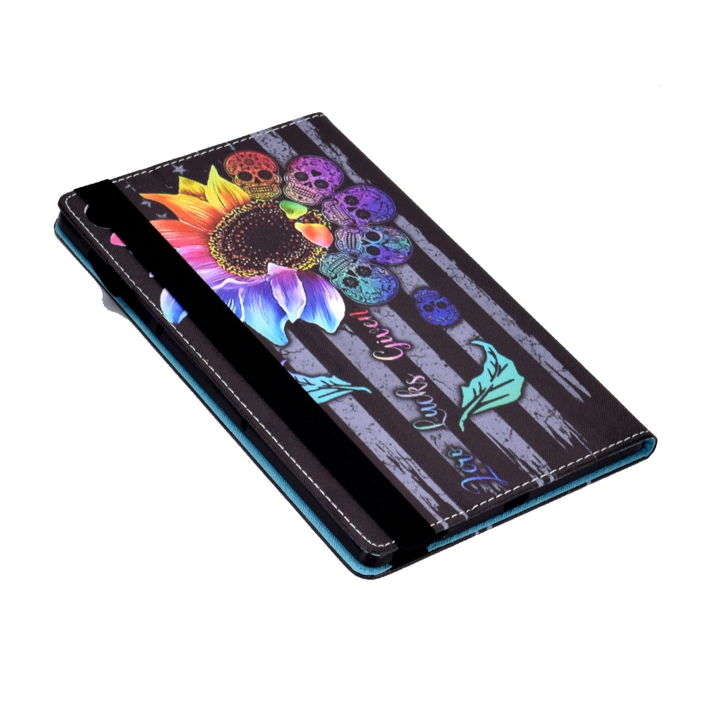 For Lenovo Tab M10 Plus (Gen 3) Pattern Printing Tablet Case PU Leather Card Slots Stand Folio Auto Wake Up/Sleep Cover with Elastic Band and Pencil Holder