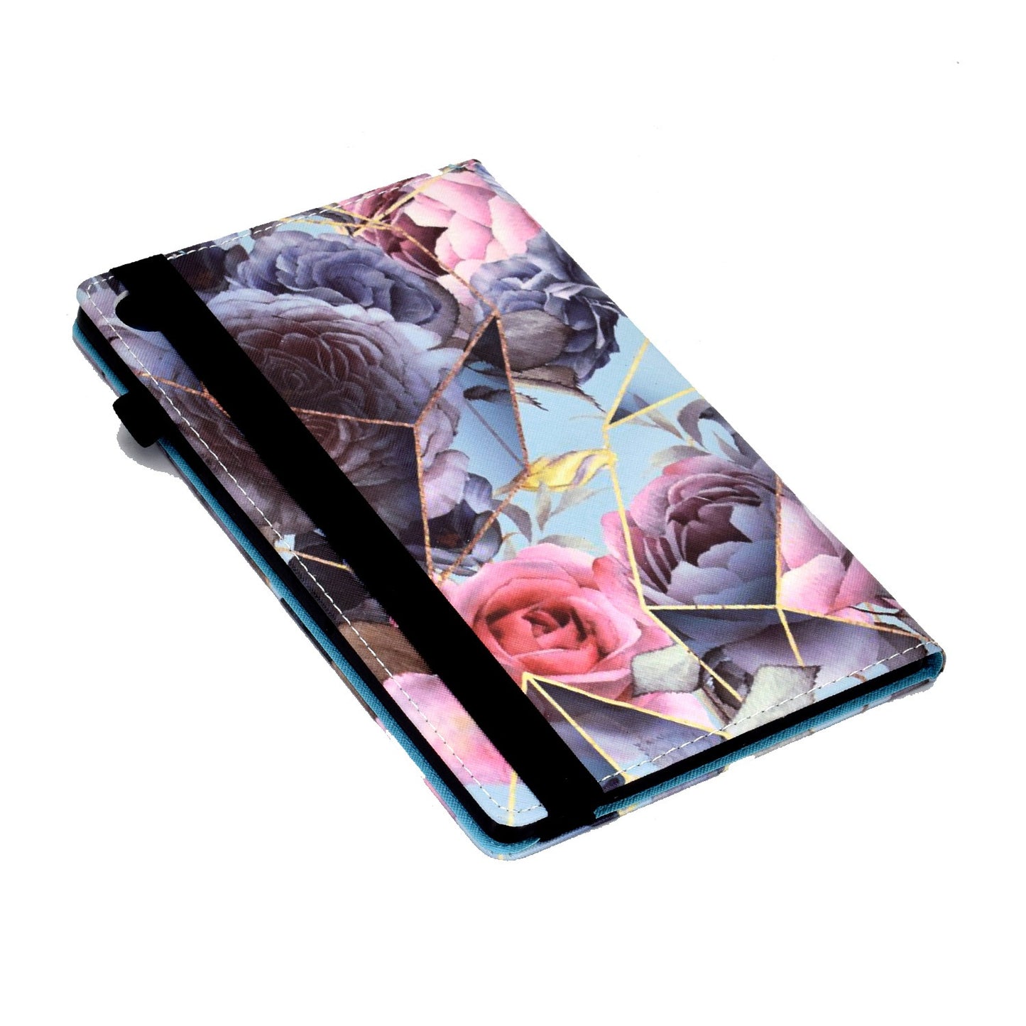 For Lenovo Tab M10 Plus (Gen 3) Pattern Printing Tablet Case PU Leather Card Slots Stand Folio Auto Wake Up/Sleep Cover with Elastic Band and Pencil Holder