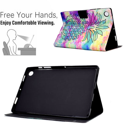 Protective Case for Lenovo Tab M10 Plus (Gen 3) Pattern Printing Tablet Leather Cover with Card Slots Stand