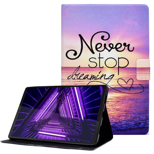 Protective Case for Lenovo Tab M10 Plus (Gen 3) Pattern Printing Tablet Leather Cover with Card Slots Stand