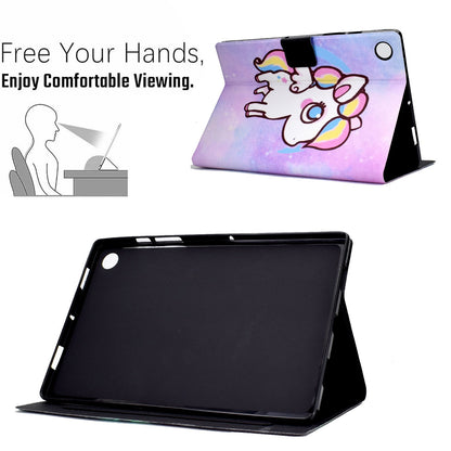 Protective Case for Lenovo Tab M10 Plus (Gen 3) Pattern Printing Tablet Leather Cover with Card Slots Stand