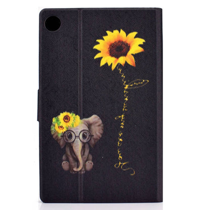 For Lenovo Tab M10 Plus (Gen 3) B2 Pattern Printing PU Leather Magnetic Flip Case Card Holder Adjustable Stand Cover