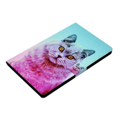 For Lenovo Tab M10 Plus (Gen 3) B2 Pattern Printing PU Leather Magnetic Flip Case Card Holder Adjustable Stand Cover