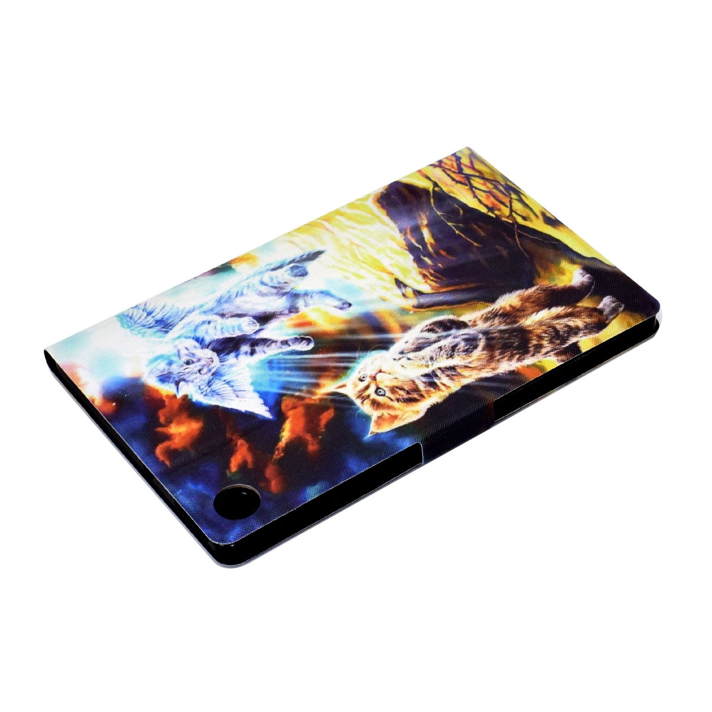 For Lenovo Tab M10 Plus (Gen 3) B2 Pattern Printing PU Leather Magnetic Flip Case Card Holder Adjustable Stand Cover