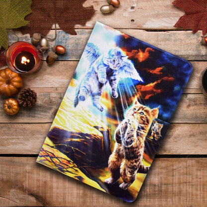 For Lenovo Tab M10 Plus (Gen 3) B2 Pattern Printing PU Leather Magnetic Flip Case Card Holder Adjustable Stand Cover