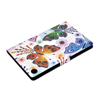 For Lenovo Tab M10 Plus (Gen 3) B2 Pattern Printing PU Leather Magnetic Flip Case Card Holder Adjustable Stand Cover