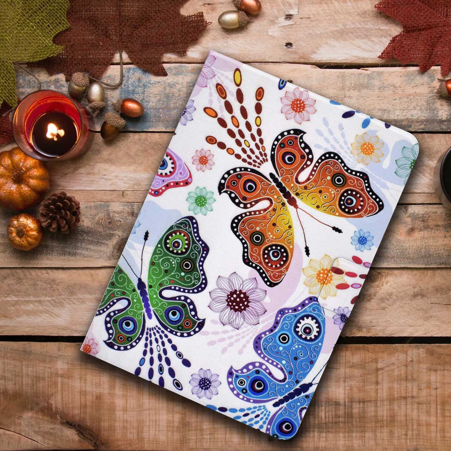 For Lenovo Tab M10 Plus (Gen 3) B2 Pattern Printing PU Leather Magnetic Flip Case Card Holder Adjustable Stand Cover