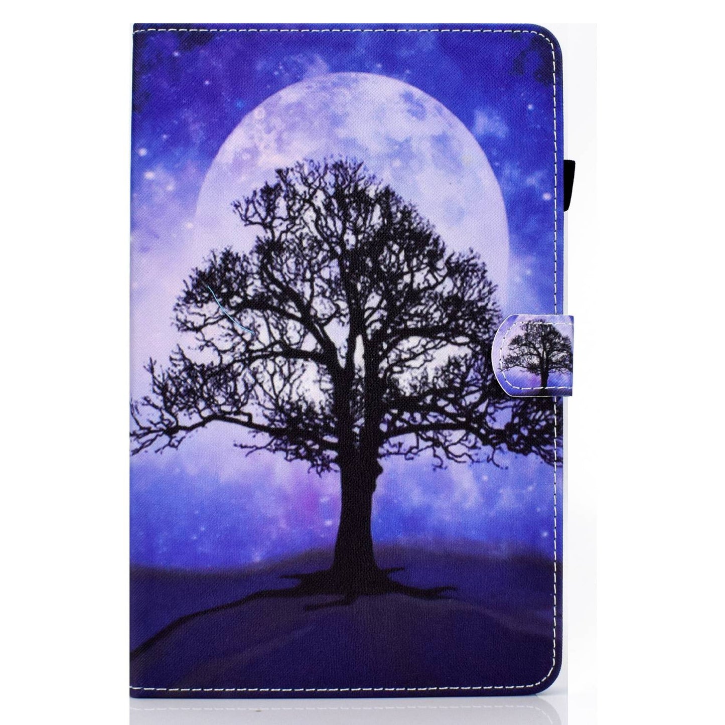 For Lenovo Tab M10 Plus (Gen 3) PU Leather Smart Auto Wake/Sleep Cover A3 Pattern Printing Stand Card Slots Protective Tablet Case with Pencil Holder