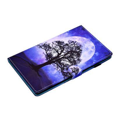 For Lenovo Tab M10 Plus (Gen 3) PU Leather Smart Auto Wake/Sleep Cover A3 Pattern Printing Stand Card Slots Protective Tablet Case with Pencil Holder