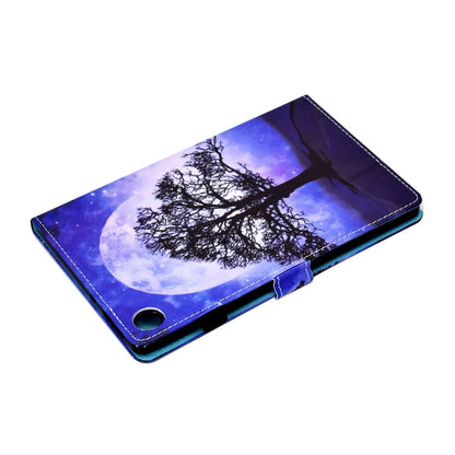 For Lenovo Tab M10 Plus (Gen 3) PU Leather Smart Auto Wake/Sleep Cover A3 Pattern Printing Stand Card Slots Protective Tablet Case with Pencil Holder