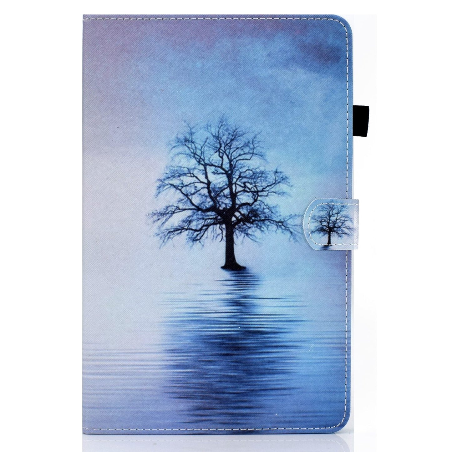 For Lenovo Tab M10 Plus (Gen 3) PU Leather Smart Auto Wake/Sleep Cover A3 Pattern Printing Stand Card Slots Protective Tablet Case with Pencil Holder