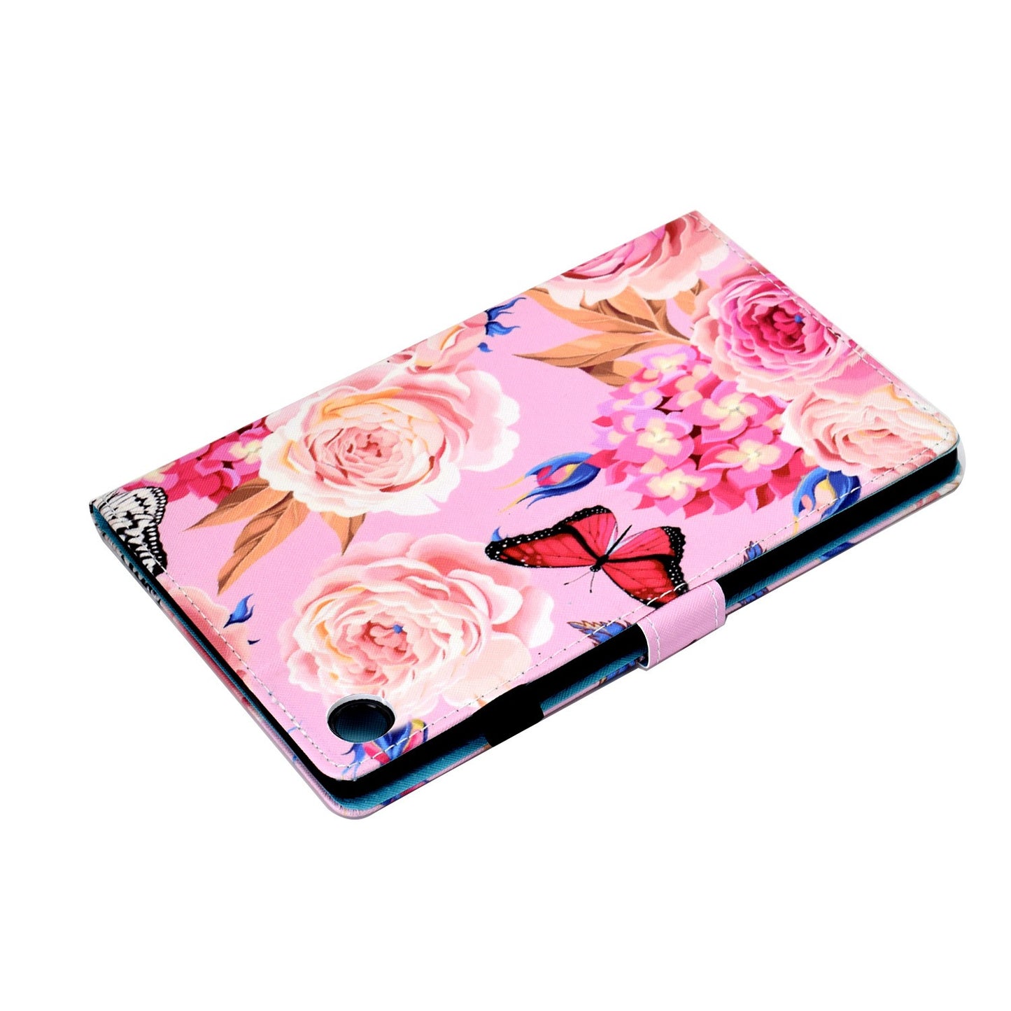 For Lenovo Tab M10 Plus (Gen 3) PU Leather Smart Auto Wake/Sleep Cover A3 Pattern Printing Stand Card Slots Protective Tablet Case with Pencil Holder