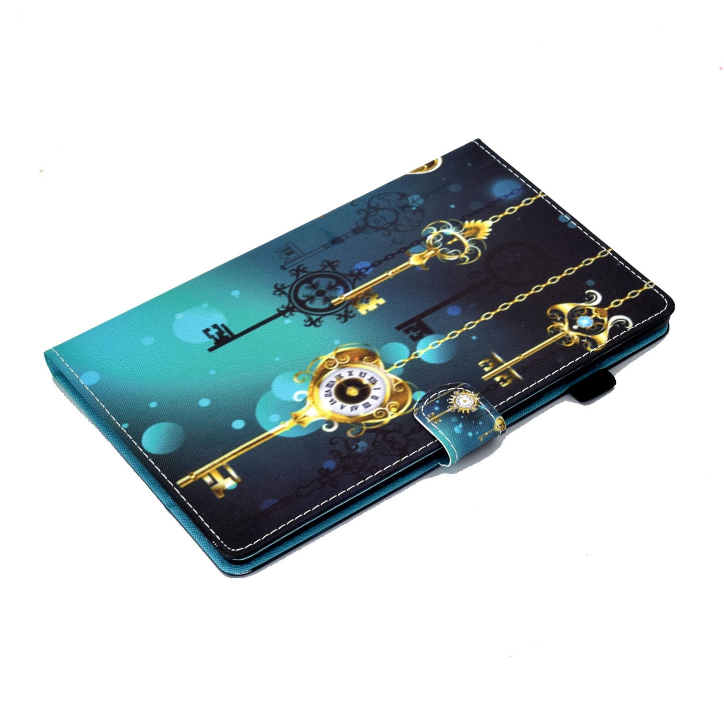 For Lenovo Tab M10 Plus (Gen 3) PU Leather Smart Auto Wake/Sleep Cover A3 Pattern Printing Stand Card Slots Protective Tablet Case with Pencil Holder